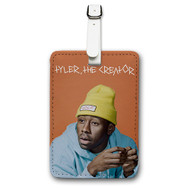 Onyourcases Tyler The Creator Custom Luggage Tags Personalized Name PU Leather Luggage Tag With Strap Awesome Baggage Brand Hanging Top Suitcase Bag Tags Name ID Labels Travel Bag Accessories