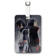 Onyourcases Uchiha Sasuke and Itachi Naruto Shippuden Custom Luggage Tags Personalized Name PU Leather Luggage Tag With Strap Awesome Baggage Brand Hanging Top Suitcase Bag Tags Name ID Labels Travel Bag Accessories