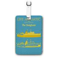 Onyourcases Wes Anderson s The Life Aquatic Custom Luggage Tags Personalized Name PU Leather Luggage Tag With Strap Awesome Baggage Brand Hanging Top Suitcase Bag Tags Name ID Labels Travel Bag Accessories