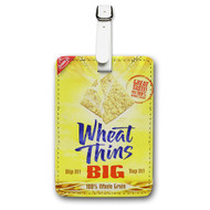 Onyourcases Wheat Thins Crackers Custom Luggage Tags Personalized Name PU Leather Luggage Tag With Strap Awesome Baggage Brand Hanging Top Suitcase Bag Tags Name ID Labels Travel Bag Accessories
