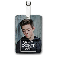 Onyourcases Why Don t We Zach Herron Custom Luggage Tags Personalized Name PU Leather Luggage Tag With Strap Awesome Baggage Brand Hanging Top Suitcase Bag Tags Name ID Labels Travel Bag Accessories