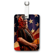 Onyourcases Willie Nelson Custom Luggage Tags Personalized Name PU Leather Luggage Tag With Strap Awesome Baggage Brand Hanging Top Suitcase Bag Tags Name ID Labels Travel Bag Accessories