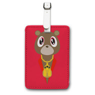 Onyourcases Yeezy Bear Kanye West Custom Luggage Tags Personalized Name PU Leather Luggage Tag With Strap Awesome Baggage Brand Hanging Top Suitcase Bag Tags Name ID Labels Travel Bag Accessories