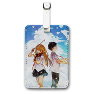 Onyourcases Your Lie in April Anime Custom Luggage Tags Personalized Name PU Leather Luggage Tag With Strap Awesome Baggage Brand Hanging Top Suitcase Bag Tags Name ID Labels Travel Bag Accessories