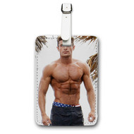 Onyourcases Zac Efron Custom Luggage Tags Personalized Name PU Leather Luggage Tag With Strap Awesome Baggage Brand Hanging Top Suitcase Bag Tags Name ID Labels Travel Bag Accessories