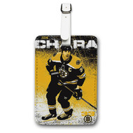 Onyourcases Zdeno Chara NHL Boston Bruins Custom Luggage Tags Personalized Name PU Leather Luggage Tag With Strap Awesome Baggage Brand Hanging Top Suitcase Bag Tags Name ID Labels Travel Bag Accessories