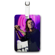 Onyourcases Harry Styles Custom Luggage Tags Personalized Name PU Leather Luggage Tag With Strap Awesome Baggage Brand Hanging Top Suitcase Bag Tags Name ID Labels Travel Bag Accessories