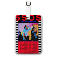 Onyourcases 5 SOS Meet You There Tour Custom Luggage Tags Personalized Name PU Leather Luggage Tag Brand With Strap Awesome Baggage Hanging Suitcase Top Bag Tags Name ID Labels Travel Bag Accessories