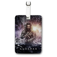 Onyourcases Aquaman Custom Luggage Tags Personalized Name PU Leather Luggage Tag Brand With Strap Awesome Baggage Hanging Suitcase Top Bag Tags Name ID Labels Travel Bag Accessories