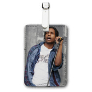 Onyourcases Asap Rocky Custom Luggage Tags Personalized Name PU Leather Luggage Tag Brand With Strap Awesome Baggage Hanging Suitcase Top Bag Tags Name ID Labels Travel Bag Accessories