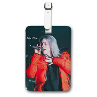 Onyourcases Billie Eilish 2 Custom Luggage Tags Personalized Name PU Leather Luggage Tag Brand With Strap Awesome Baggage Hanging Suitcase Top Bag Tags Name ID Labels Travel Bag Accessories