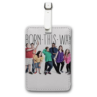 Onyourcases Born This Way Custom Luggage Tags Personalized Name PU Leather Luggage Tag Brand With Strap Awesome Baggage Hanging Suitcase Top Bag Tags Name ID Labels Travel Bag Accessories