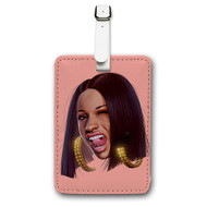 Onyourcases Cardi B Custom Luggage Tags Personalized Name PU Leather Luggage Tag Brand With Strap Awesome Baggage Hanging Suitcase Top Bag Tags Name ID Labels Travel Bag Accessories