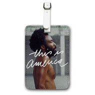 Onyourcases Childish Gambino This Is America Custom Luggage Tags Personalized Name PU Leather Luggage Tag Brand With Strap Awesome Baggage Hanging Suitcase Top Bag Tags Name ID Labels Travel Bag Accessories