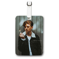 Onyourcases Connor Franta Custom Luggage Tags Personalized Name PU Leather Luggage Tag Brand With Strap Awesome Baggage Hanging Suitcase Top Bag Tags Name ID Labels Travel Bag Accessories
