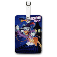 Onyourcases Darkwing Duck Custom Luggage Tags Personalized Name PU Leather Luggage Tag Brand With Strap Awesome Baggage Hanging Suitcase Top Bag Tags Name ID Labels Travel Bag Accessories