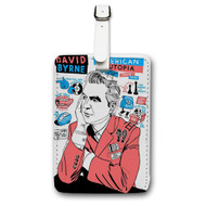 Onyourcases David Byrne American Utopia Custom Luggage Tags Personalized Name PU Leather Luggage Tag Brand With Strap Awesome Baggage Hanging Suitcase Top Bag Tags Name ID Labels Travel Bag Accessories