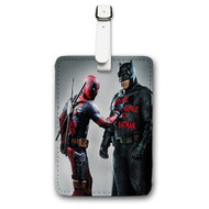 Onyourcases Deadpool Batman Custom Luggage Tags Personalized Name PU Leather Luggage Tag Brand With Strap Awesome Baggage Hanging Suitcase Top Bag Tags Name ID Labels Travel Bag Accessories