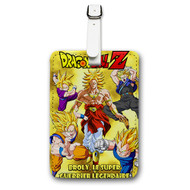 Onyourcases Dragon Ball Super Broly Custom Luggage Tags Personalized Name PU Leather Luggage Tag Brand With Strap Awesome Baggage Hanging Suitcase Top Bag Tags Name ID Labels Travel Bag Accessories