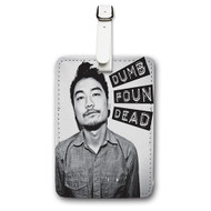 Onyourcases Dumbfoundead Custom Luggage Tags Personalized Name PU Leather Luggage Tag Brand With Strap Awesome Baggage Hanging Suitcase Top Bag Tags Name ID Labels Travel Bag Accessories