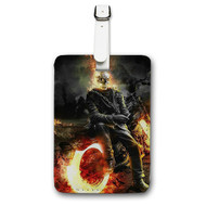 Onyourcases Ghost Rider Custom Luggage Tags Personalized Name PU Leather Luggage Tag Brand With Strap Awesome Baggage Hanging Suitcase Top Bag Tags Name ID Labels Travel Bag Accessories
