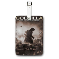 Onyourcases Godzilla King of The Monsters Custom Luggage Tags Personalized Name PU Leather Luggage Tag Brand With Strap Awesome Baggage Hanging Suitcase Top Bag Tags Name ID Labels Travel Bag Accessories