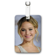 Onyourcases Jennifer Lawrence Custom Luggage Tags Personalized Name PU Leather Luggage Tag Brand With Strap Awesome Baggage Hanging Suitcase Top Bag Tags Name ID Labels Travel Bag Accessories
