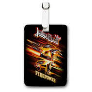 Onyourcases Judas Priest Firepower Custom Luggage Tags Personalized Name PU Leather Luggage Tag Brand With Strap Awesome Baggage Hanging Suitcase Top Bag Tags Name ID Labels Travel Bag Accessories