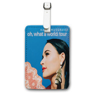 Onyourcases Kacey Musgraves Oh What a World Tour Custom Luggage Tags Personalized Name PU Leather Luggage Tag Brand With Strap Awesome Baggage Hanging Suitcase Top Bag Tags Name ID Labels Travel Bag Accessories