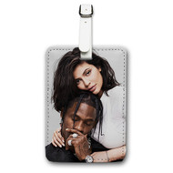 Onyourcases Kylie Jenner and Travis Scott Custom Luggage Tags Personalized Name PU Leather Luggage Tag Brand With Strap Awesome Baggage Hanging Suitcase Top Bag Tags Name ID Labels Travel Bag Accessories