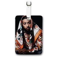 Onyourcases Lacrim rapper Custom Luggage Tags Personalized Name PU Leather Luggage Tag Brand With Strap Awesome Baggage Hanging Suitcase Top Bag Tags Name ID Labels Travel Bag Accessories