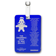 Onyourcases Mac Miller The Swimming Tour Custom Luggage Tags Personalized Name PU Leather Luggage Tag Brand With Strap Awesome Baggage Hanging Suitcase Top Bag Tags Name ID Labels Travel Bag Accessories