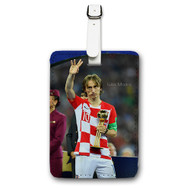 Onyourcases Man of The Match Luka Modric Custom Luggage Tags Personalized Name PU Leather Luggage Tag Brand With Strap Awesome Baggage Hanging Suitcase Top Bag Tags Name ID Labels Travel Bag Accessories