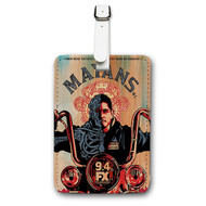 Onyourcases Mayans Motorcycle Club Custom Luggage Tags Personalized Name PU Leather Luggage Tag Brand With Strap Awesome Baggage Hanging Suitcase Top Bag Tags Name ID Labels Travel Bag Accessories