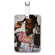Onyourcases Playboi Carti Custom Luggage Tags Personalized Name PU Leather Luggage Tag Brand With Strap Awesome Baggage Hanging Suitcase Top Bag Tags Name ID Labels Travel Bag Accessories