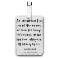 Onyourcases Rachel Hollis Quotes Custom Luggage Tags Personalized Name PU Leather Luggage Tag Brand With Strap Awesome Baggage Hanging Suitcase Top Bag Tags Name ID Labels Travel Bag Accessories