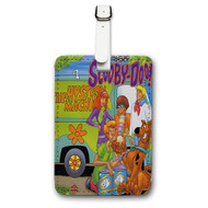 Onyourcases Shaggy Scooby Doo Custom Luggage Tags Personalized Name PU Leather Luggage Tag Brand With Strap Awesome Baggage Hanging Suitcase Top Bag Tags Name ID Labels Travel Bag Accessories