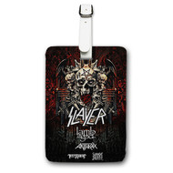 Onyourcases Slayer Lamb of God Anthrax Custom Luggage Tags Personalized Name PU Leather Luggage Tag Brand With Strap Awesome Baggage Hanging Suitcase Top Bag Tags Name ID Labels Travel Bag Accessories