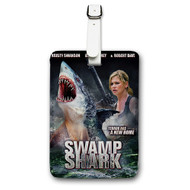Onyourcases Swamp Shark Custom Luggage Tags Personalized Name PU Leather Luggage Tag Brand With Strap Awesome Baggage Hanging Suitcase Top Bag Tags Name ID Labels Travel Bag Accessories