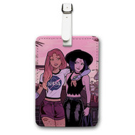 Onyourcases Teen Titans Girl Custom Luggage Tags Personalized Name PU Leather Luggage Tag Brand With Strap Awesome Baggage Hanging Suitcase Top Bag Tags Name ID Labels Travel Bag Accessories