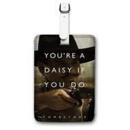 Onyourcases Tombstone Quotes Custom Luggage Tags Personalized Name PU Leather Luggage Tag Brand With Strap Awesome Baggage Hanging Suitcase Top Bag Tags Name ID Labels Travel Bag Accessories