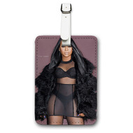 Onyourcases Trina rapper Custom Luggage Tags Personalized Name PU Leather Luggage Tag Brand With Strap Awesome Baggage Hanging Suitcase Top Bag Tags Name ID Labels Travel Bag Accessories