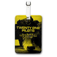 Onyourcases Twenty One Pilots The Bandito Tour Custom Luggage Tags Personalized Name PU Leather Luggage Tag Brand With Strap Awesome Baggage Hanging Suitcase Top Bag Tags Name ID Labels Travel Bag Accessories