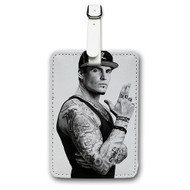 Onyourcases Vanilla Ice Rapper Custom Luggage Tags Personalized Name PU Leather Luggage Tag Brand With Strap Awesome Baggage Hanging Suitcase Top Bag Tags Name ID Labels Travel Bag Accessories