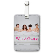 Onyourcases Will and Grace Custom Luggage Tags Personalized Name PU Leather Luggage Tag Brand With Strap Awesome Baggage Hanging Suitcase Top Bag Tags Name ID Labels Travel Bag Accessories