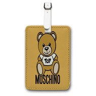 Onyourcases 54 Moschino Bear Toy Custom Luggage Tags Personalized Name Brand PU Leather Luggage Tag With Strap Awesome Baggage Hanging Suitcase Bag Tags Top Name ID Labels Travel Bag Accessories