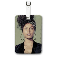 Onyourcases Alicia Keys Custom Luggage Tags Personalized Name Brand PU Leather Luggage Tag With Strap Awesome Baggage Hanging Suitcase Bag Tags Top Name ID Labels Travel Bag Accessories