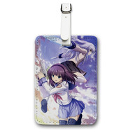 Onyourcases Angel Beats Custom Luggage Tags Personalized Name Brand PU Leather Luggage Tag With Strap Awesome Baggage Hanging Suitcase Bag Tags Top Name ID Labels Travel Bag Accessories
