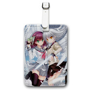 Onyourcases Angel Beats 2 Custom Luggage Tags Personalized Name Brand PU Leather Luggage Tag With Strap Awesome Baggage Hanging Suitcase Bag Tags Top Name ID Labels Travel Bag Accessories