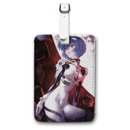 Onyourcases Ayanami Rei Neon Genesis Evangelion Custom Luggage Tags Personalized Name Brand PU Leather Luggage Tag With Strap Awesome Baggage Hanging Suitcase Bag Tags Top Name ID Labels Travel Bag Accessories